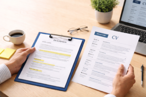 Reviewing your CV against the job advert helps you tailor for relevance without rewriting everything